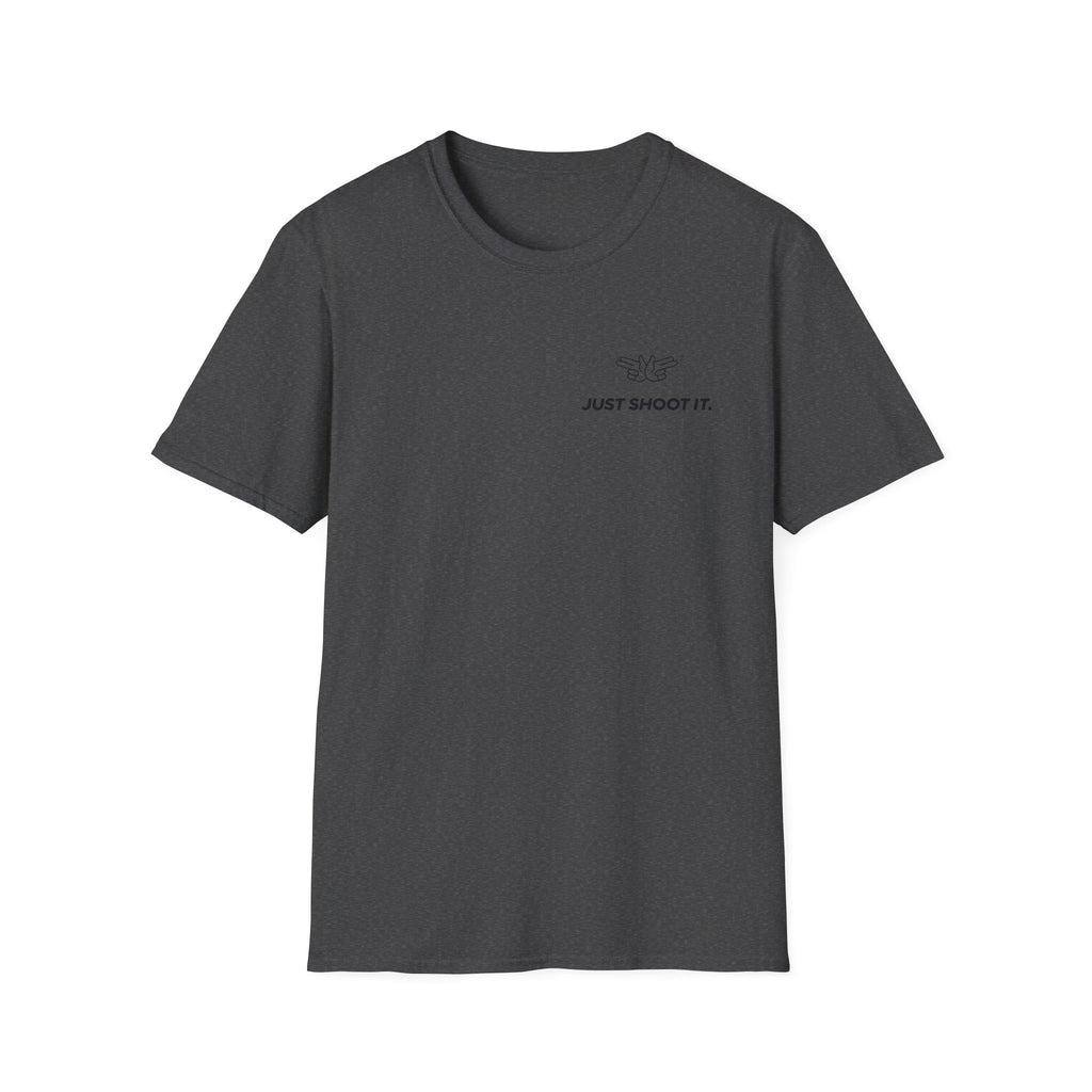 Just Shoot It T-Shirt | Minimal Typography Photography Tee