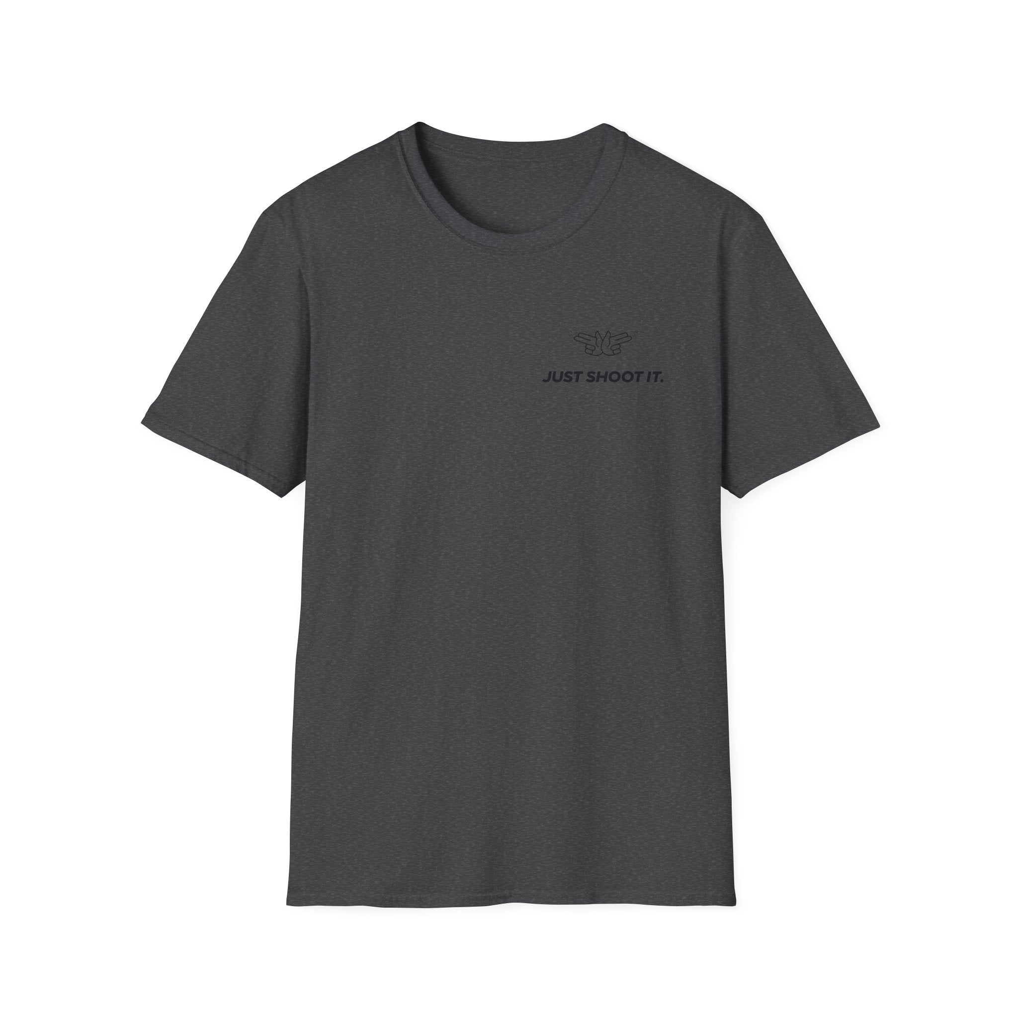 Just Shoot It T-Shirt | Minimal Typography Photography Tee