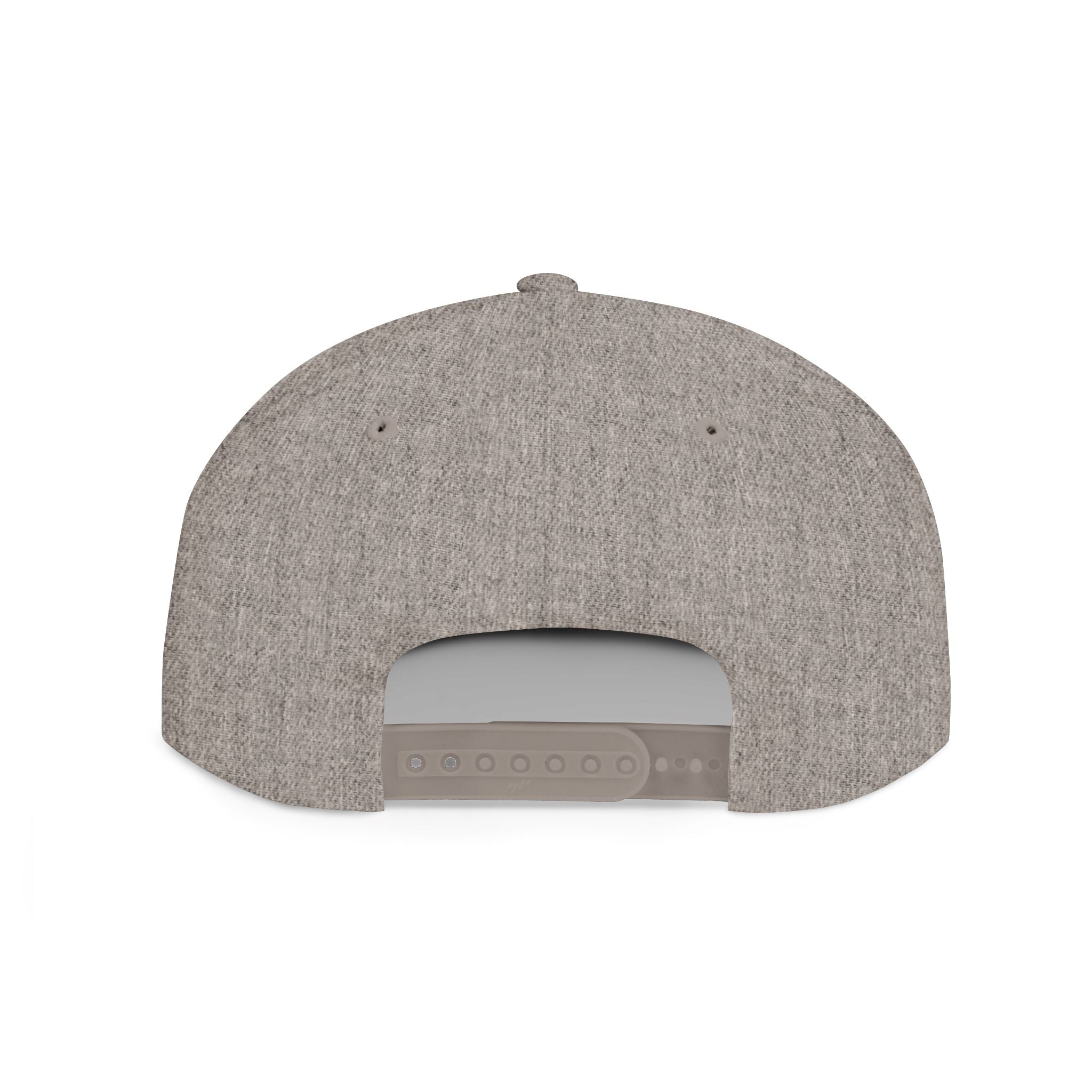 Pew Review logo Flat Bill Snapback | Minimal embroidered trucker cap