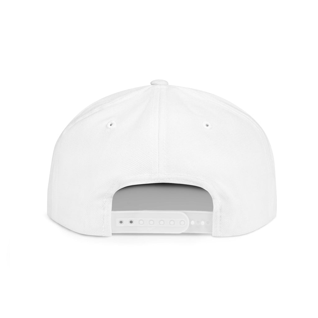 Pew Review logo Flat Bill Snapback | Minimal embroidered trucker cap