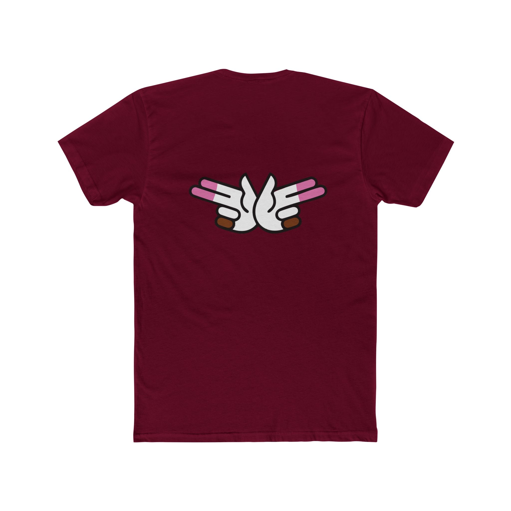 Peace Dove Graphic Tee — Retro Hands Holding Pink Candies