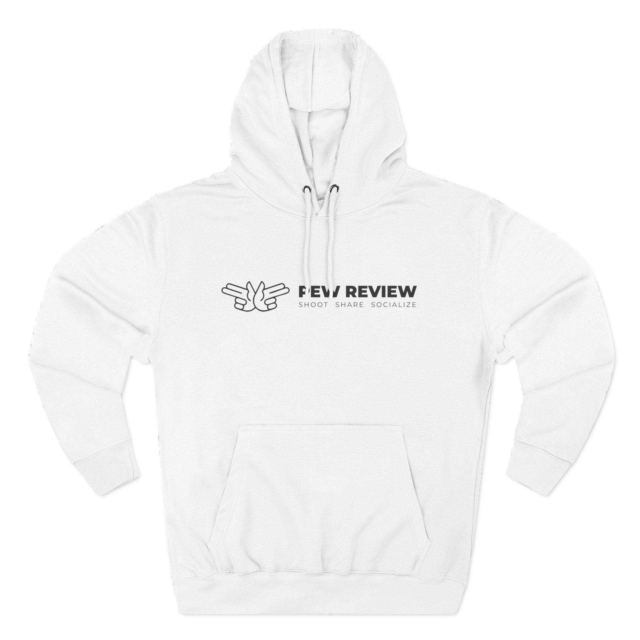 Peace Hand Gesture Hoodie | Minimal Line Art, FEW REVIEW Text