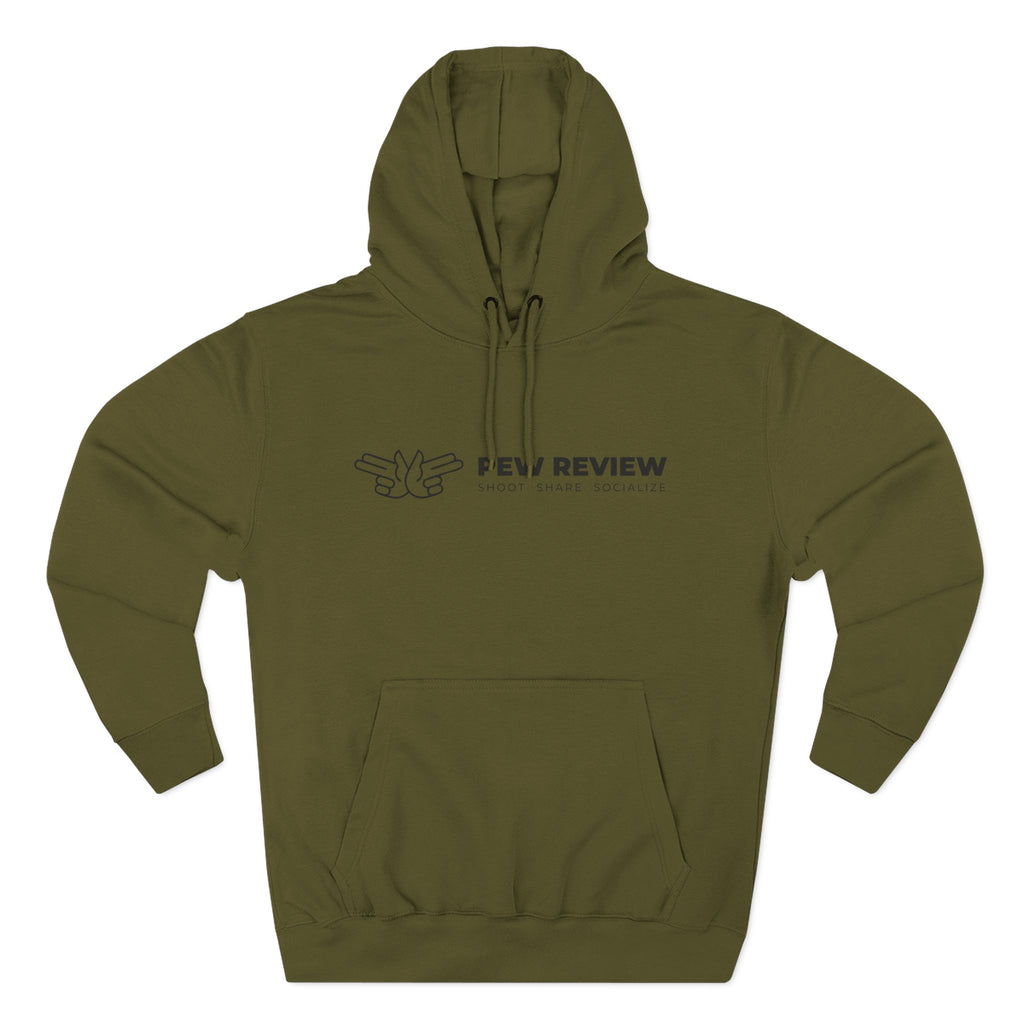 Peace Hand Gesture Hoodie | Minimal Line Art, FEW REVIEW Text