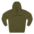 Peace Hand Gesture Hoodie | Minimal Line Art, FEW REVIEW Text