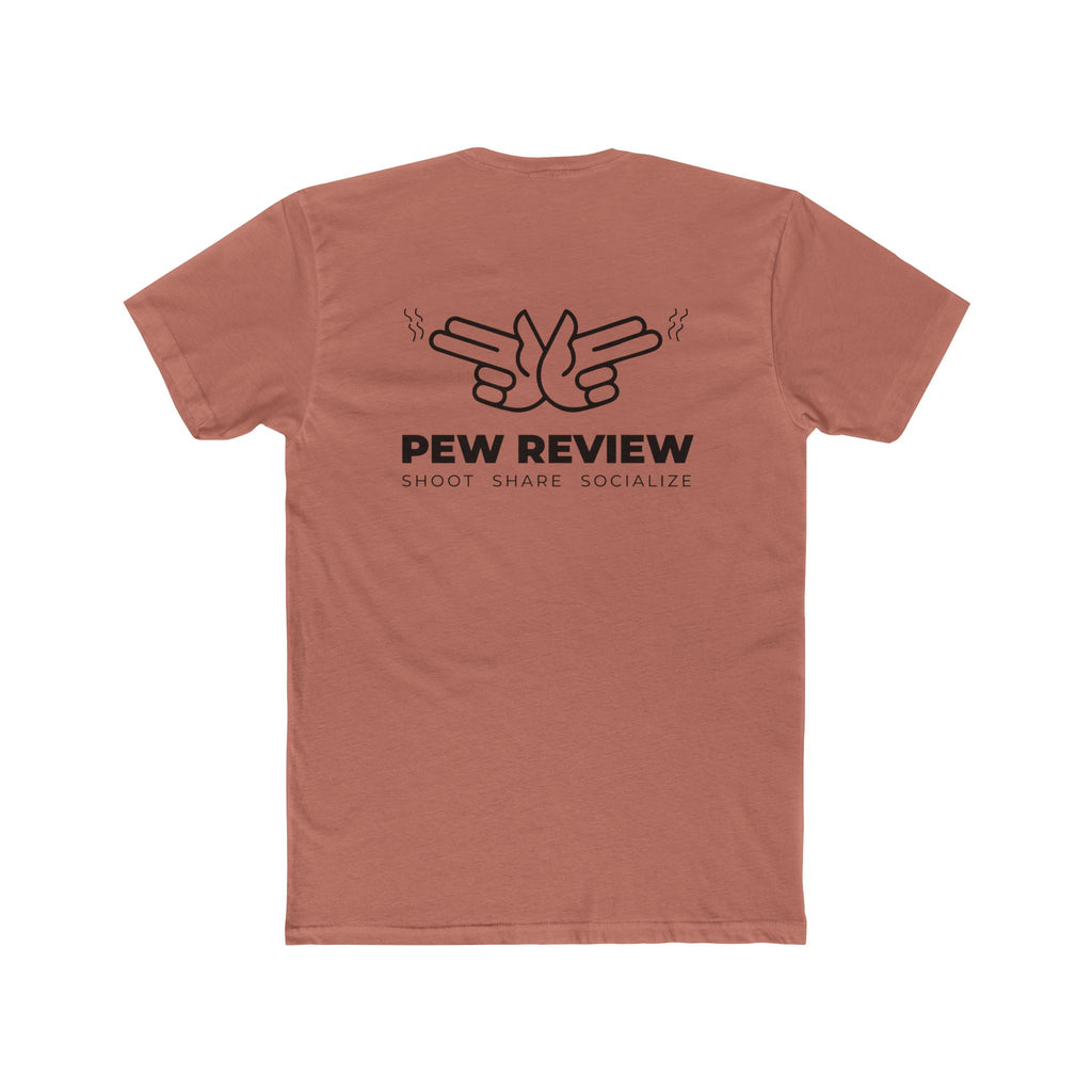 Lowkey Prepared Collab Tee — "Pew Review" Graphic Cotton Crew Shirt