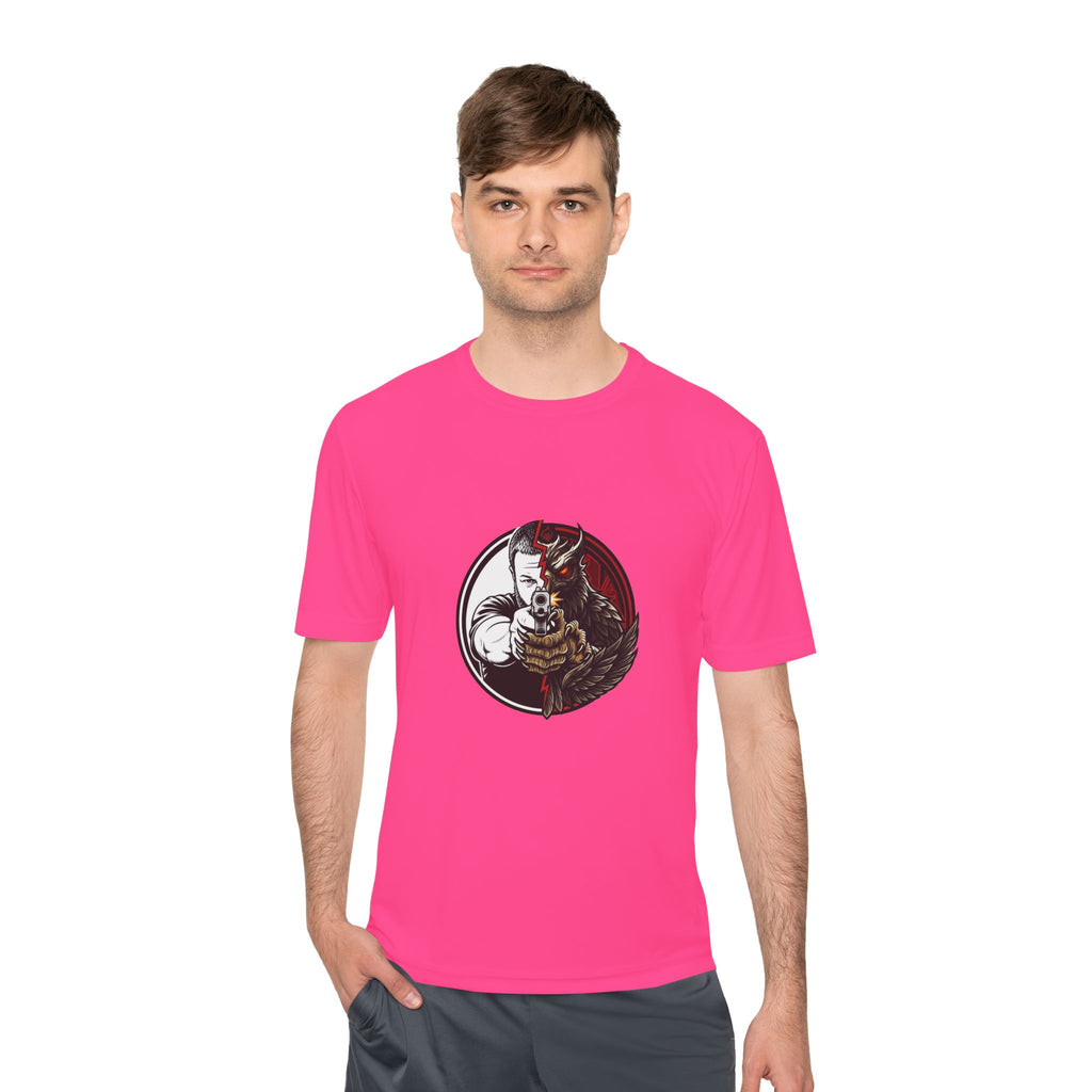 Pew Review Target Shooter Graphic Tee — Skull Gunslinger Design