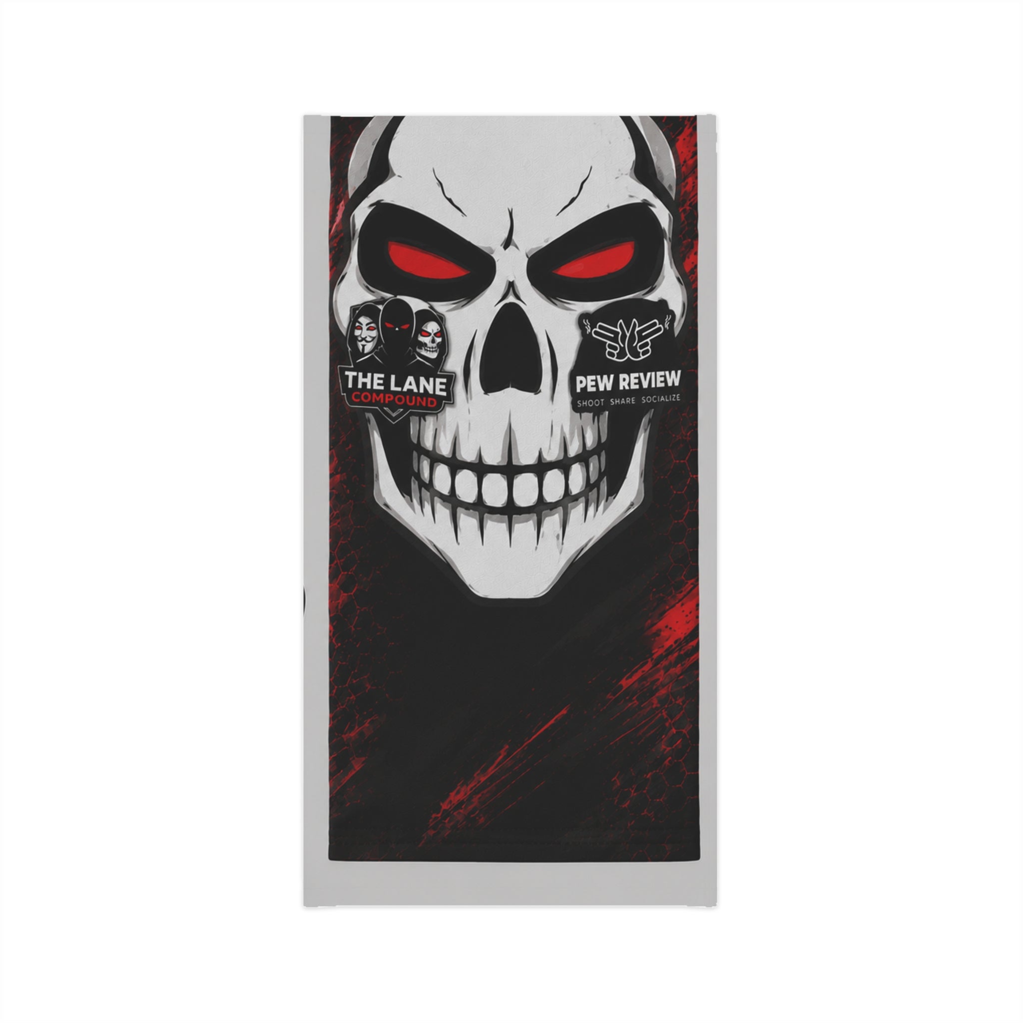 The Lane Compound 'Pew Review' Skull Face Cover- Neck Gaiter