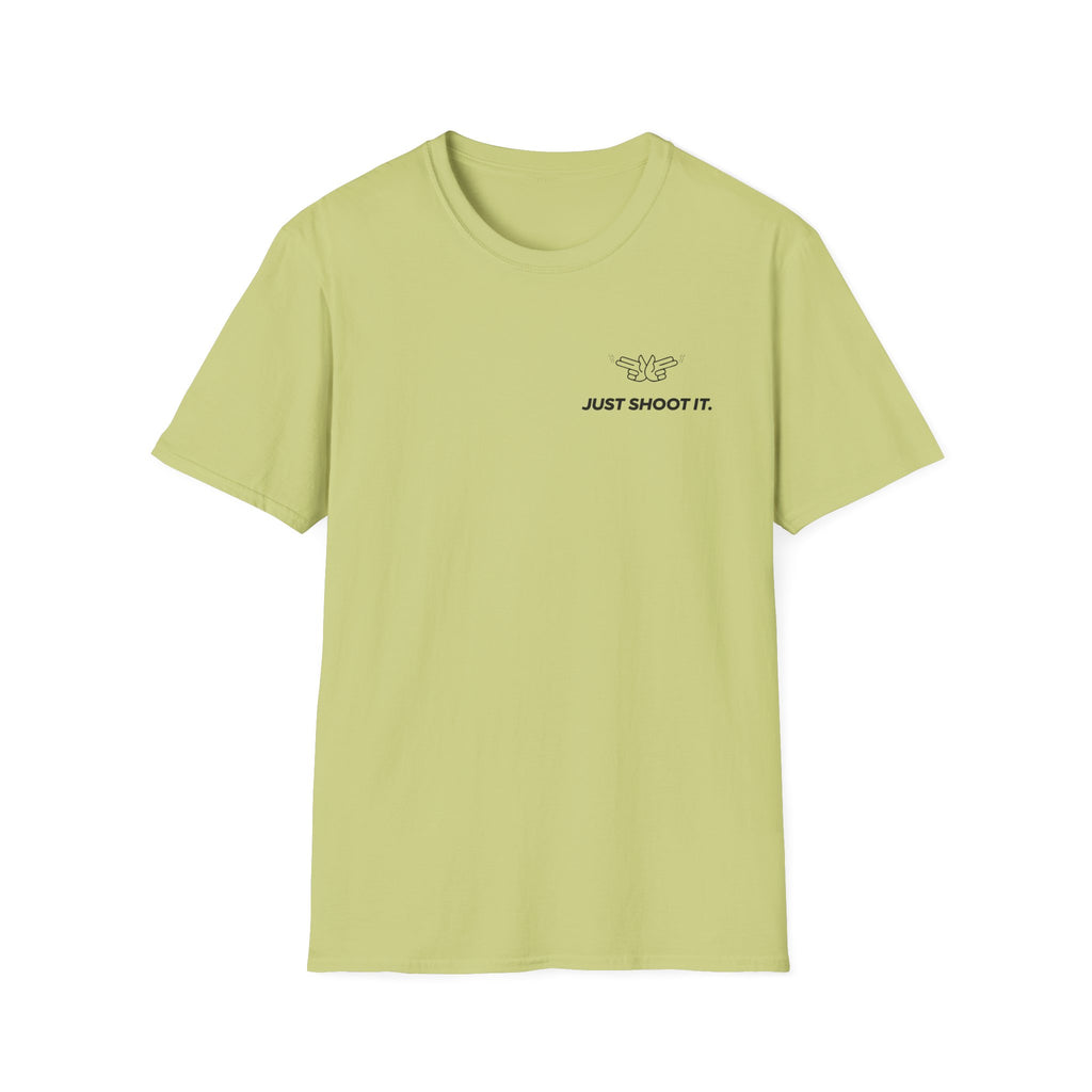 Just Shoot It T-Shirt | Minimal Typography Photography Tee
