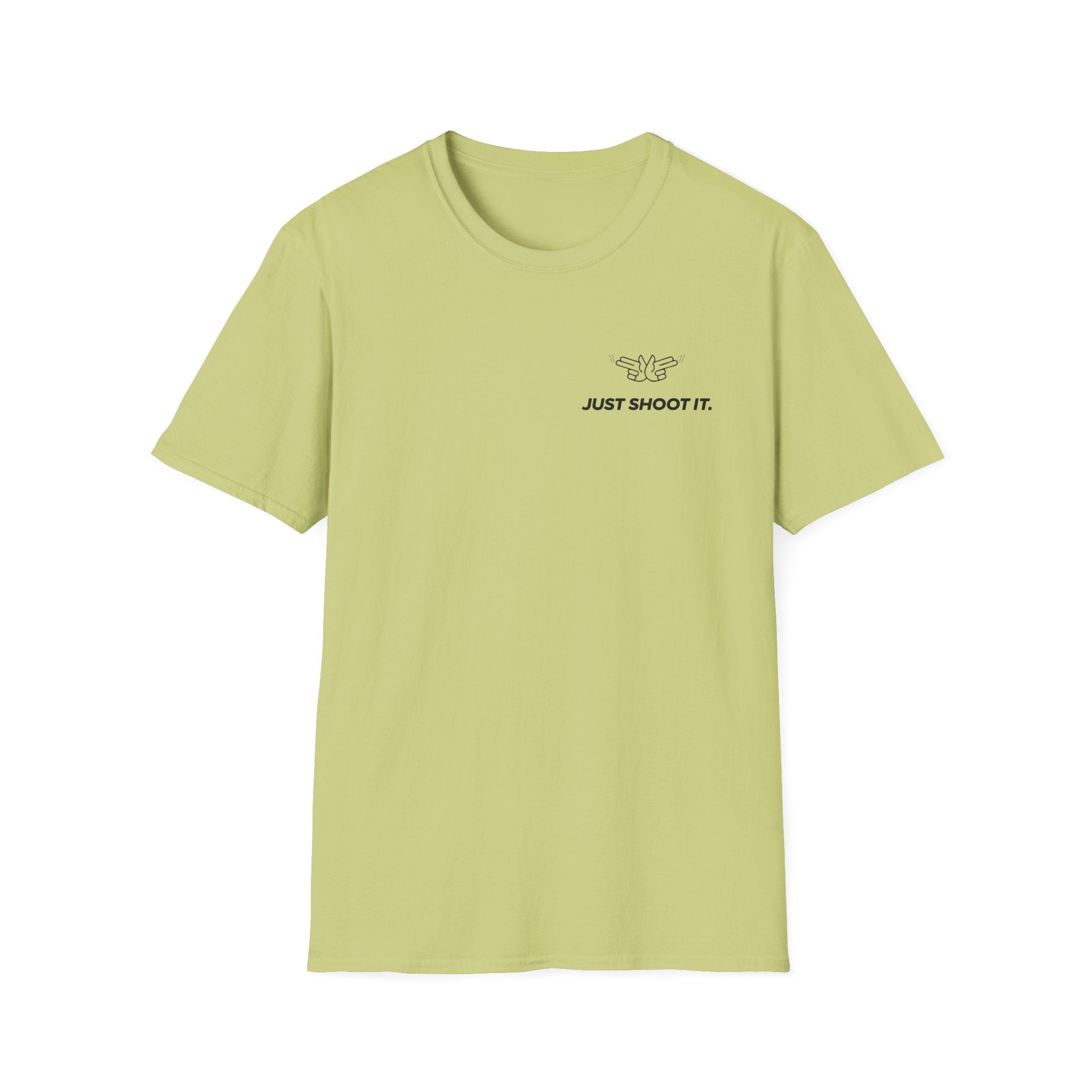 Just Shoot It T-Shirt | Minimal Typography Photography Tee