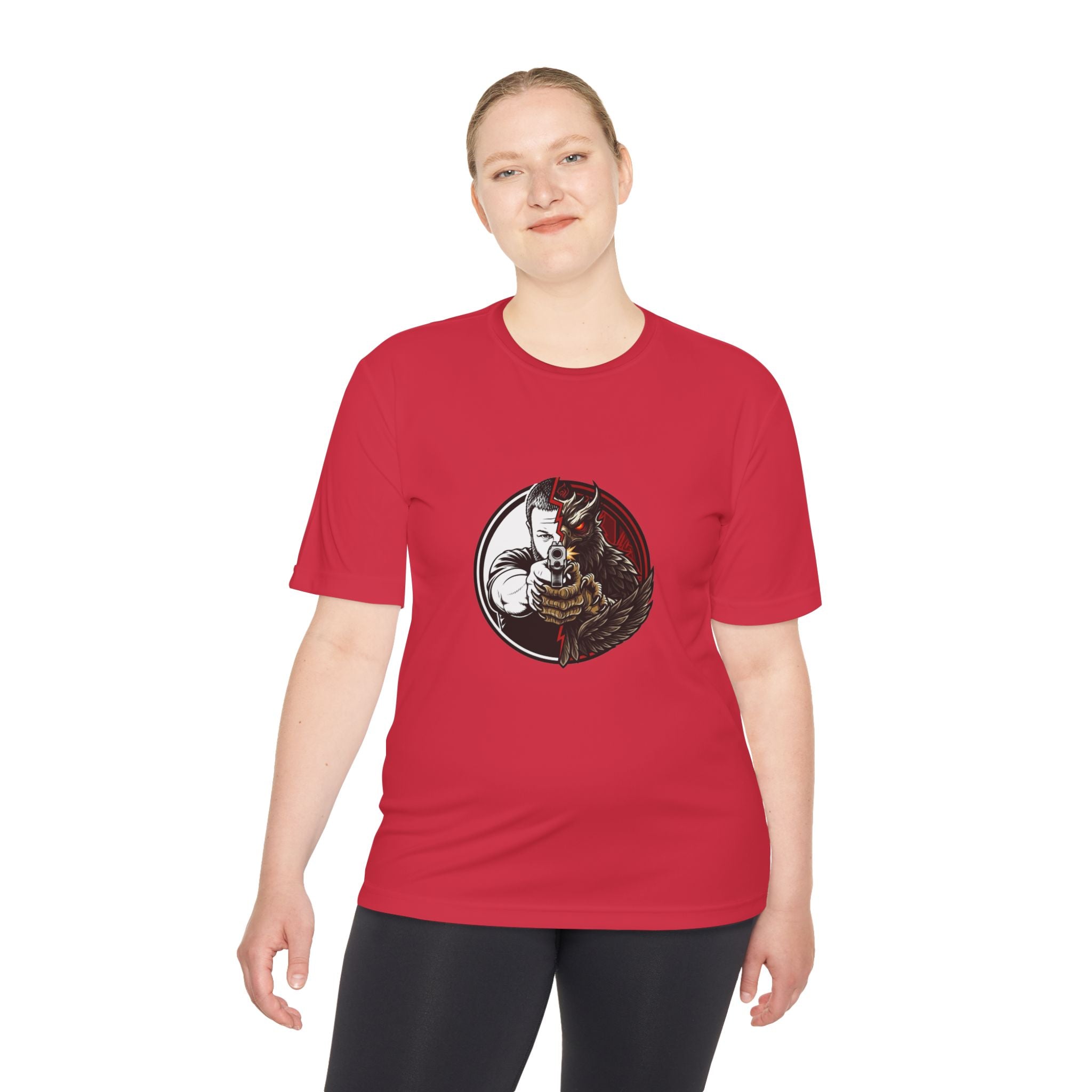 Pew Review Target Shooter Graphic Tee — Skull Gunslinger Design